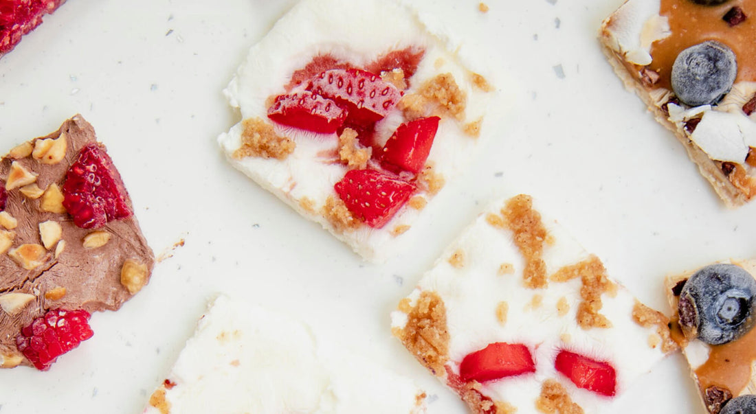 keto helado casero de yogur y frutas