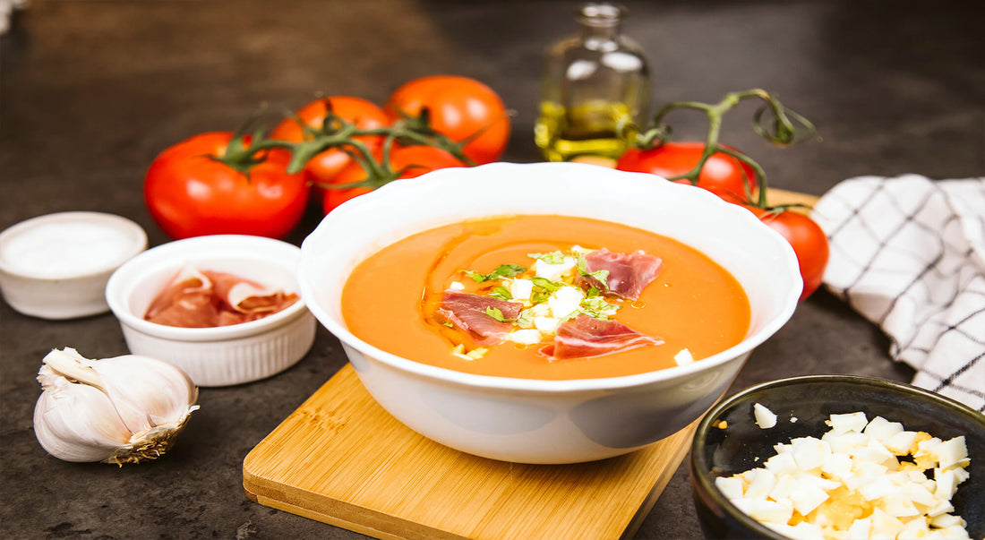 Salmorejo keto de 3 ingredientes, sin pan y sin gluten
