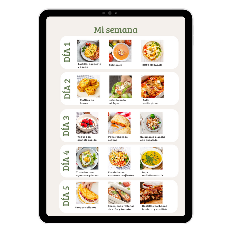 MENÚ 5 DÍAS LOW CARB - EBOOK GRATIS