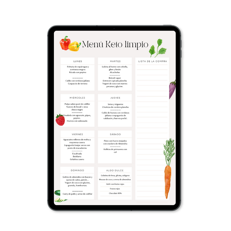 Menú 2 Semanas Keto limpio - Gratis