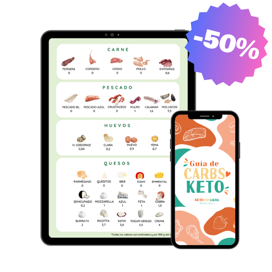 Guía de carbohidratos para dieta Keto en FORMATO EBOOK